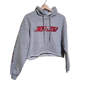 Jon Bon Jovi Concert Cropped Hoodie Size Med Pre Owned Condition Grey